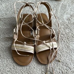 Franco Sarto Tan Strappy Sandals